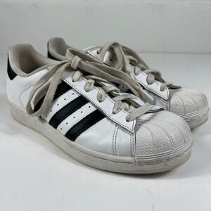 Adidas Superstar Classic Shell Toe White Black C77153 Womens 7